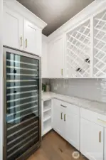 Built in wine room with cooler!