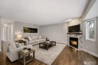 Virtually Staged Family Room