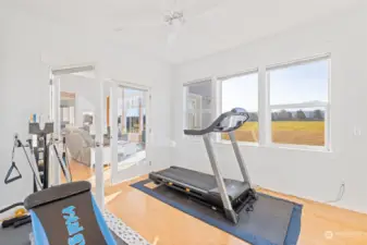 3rd bedroom is being used as a work-out room