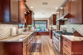 Brazilian Marble countertops & Crystal soft-close cabinets