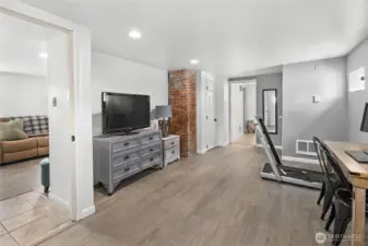 Basement big bedroom (could be considered the Primary, with attached full bath)