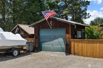 Detached garage! Room for 1 (small) car! Concrete floors.
