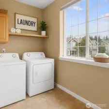 laundry on upper level *virtually staged*
