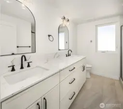 Primary bath with double sinks
