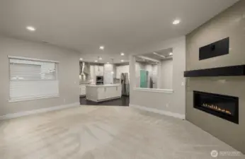 Room opens to the kitchen