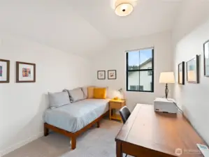 Upstairs additional bedroom works great for a flex/office space.