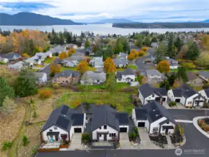 Additional view of the cottages looking out to the Chanel and San Juan Islands.