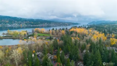 Aerial Looking at Lake Whatcom