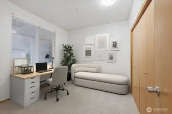 Bedroom #1.  Could be office, game room or ?.  Virtually staged.