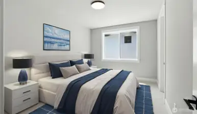 4th of four bedrooms on the Upper Level. Virtually staged.