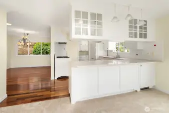 Living Room View Of Kitchen & Dining Room