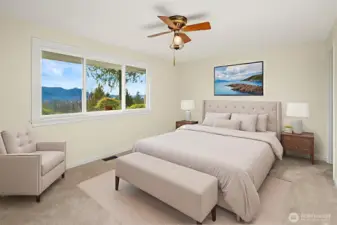 Primary Bedroom Staged