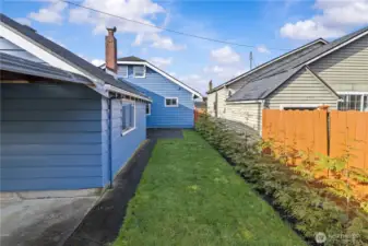backyard with covered area