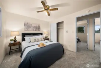 Spacious and large closer.