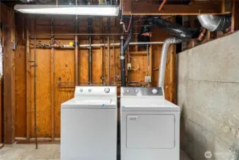 Washer and Dryer stay.