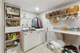 Well appointed and modernized laundry room area.