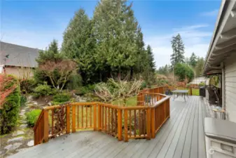 Picture yourself on this beautiful deck enjoying quiet time to yourself in your private oasis, or party with friends and relatives.