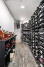 This wine room is perfectly located off the upstairs living room.