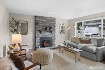 Spacious, open & bright living room is perfect for entertaining!
