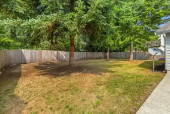 Backyard backs up to small forest area, offering lots of privacy!