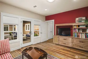 Office/Den opens to Sunny Courtyard