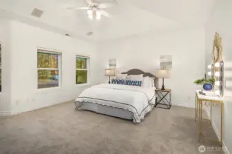 Spacious primary suite.