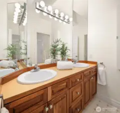 And here is the other three quarters bath off the hall upstairs.