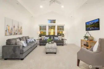 The bonus room is huge and features vaulted ceilings and closet space.