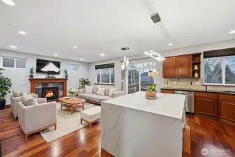 kitchen looking at family room