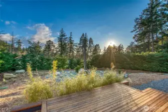 Low maintenance landscaping.