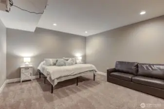 This theater or media room provides an opportunity for more entertainment OR use this as an additional bonus/craft/game room.