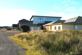 homes to the south of the lot.