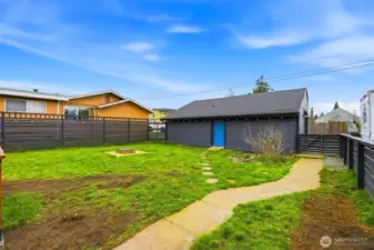 Paved walkway to your shop
