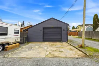 Driveway with RV parking