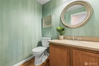 Half bath on main level.