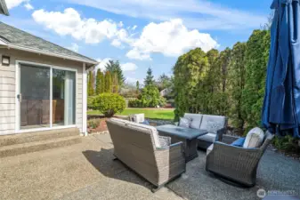 BBQ or relax in this patio space just off the family room.