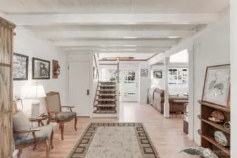 View from Dining Room to Front Door.