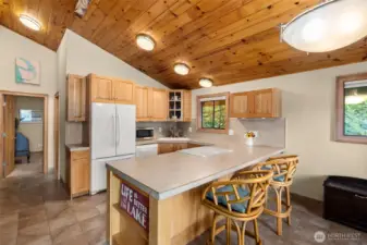 Open kitchen.