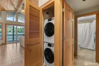Washer and dryer.
