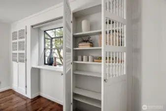A charming built-in hutch