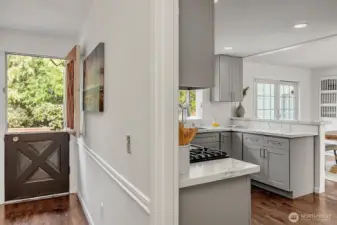 Charming Dutch door to let in fresh air.