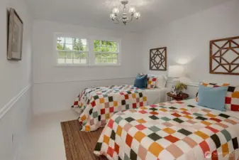Oversized rooms that easily accommodate king-sized beds.