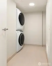 Generously sized laundry room