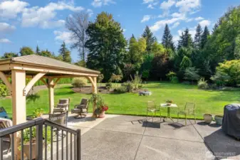 Imagine entertaining in this peaceful & private yard all four seasons!