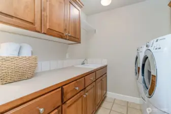 Upstairs Laundry room.