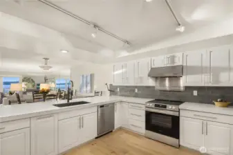 Spacious Chefs Kitchen with Stainless Steel Appliances
