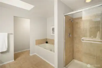 Walk in Shower plus a Soaking Tub
