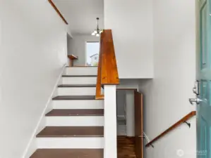 Split entry with access from garage/lower level or front door