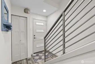 Entry with coat closet