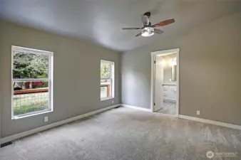 Spacious Primary Suite Encompasses South End of Home for Privacy~